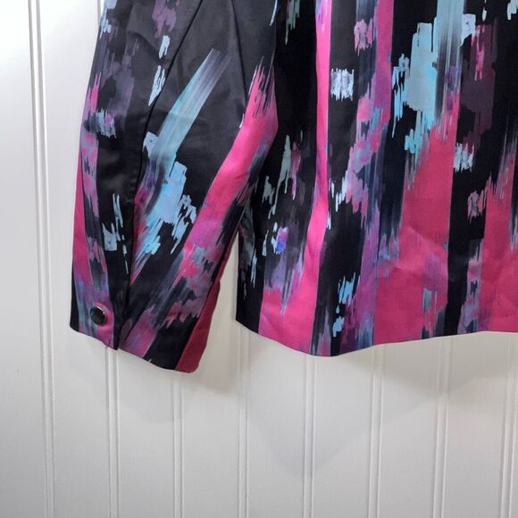 Boohoo Man Slim Fit Harrington Jacket Mens Size Large Multicolored Full Zip - Picture 9 of 9